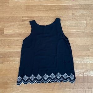 Loft blouse with scalloped hem size xs